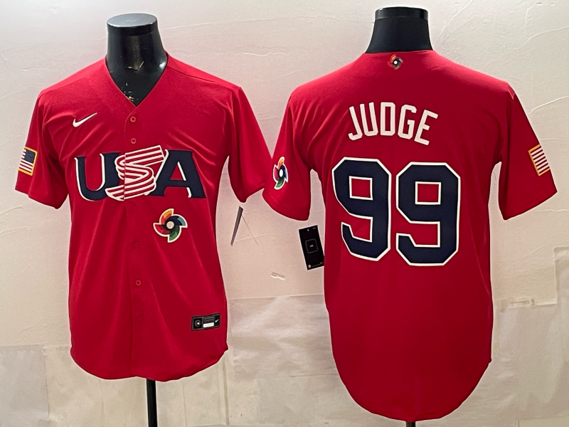 Men 2026 World Cub USA #99 Judge red Nike MLB Jersey 0010->more jerseys->MLB Jersey